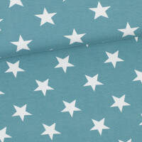 Jersey Sterne Verena, mint/weiß