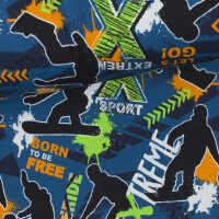 Alpenfleece Extreme, blau/bunt
