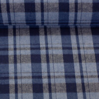 Flanell Maverick Karo klein, blau