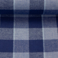 Flanell Maverick Karo, blau